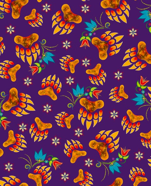 native-american-bear-paw-fabric-Deep-Purple-TMD-0002-FTF