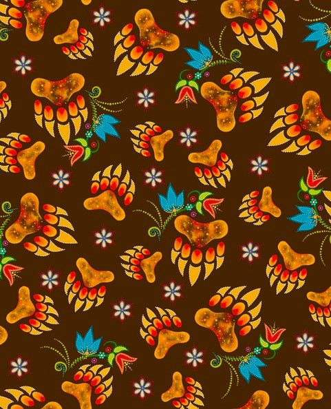 native-american-bear-paw-fabric-RB-TMD-0002-brown-FTF
