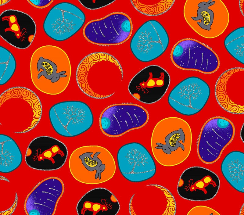 Explore vibrant wolf indian fabric that showcases their culture and heritage, perfect for quilting and crafts.