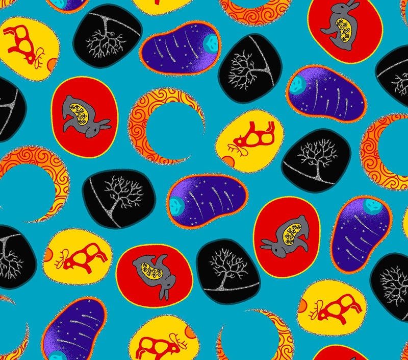 Explore vibrant wolf indian fabric that showcases their culture and heritage, perfect for quilting and crafts.