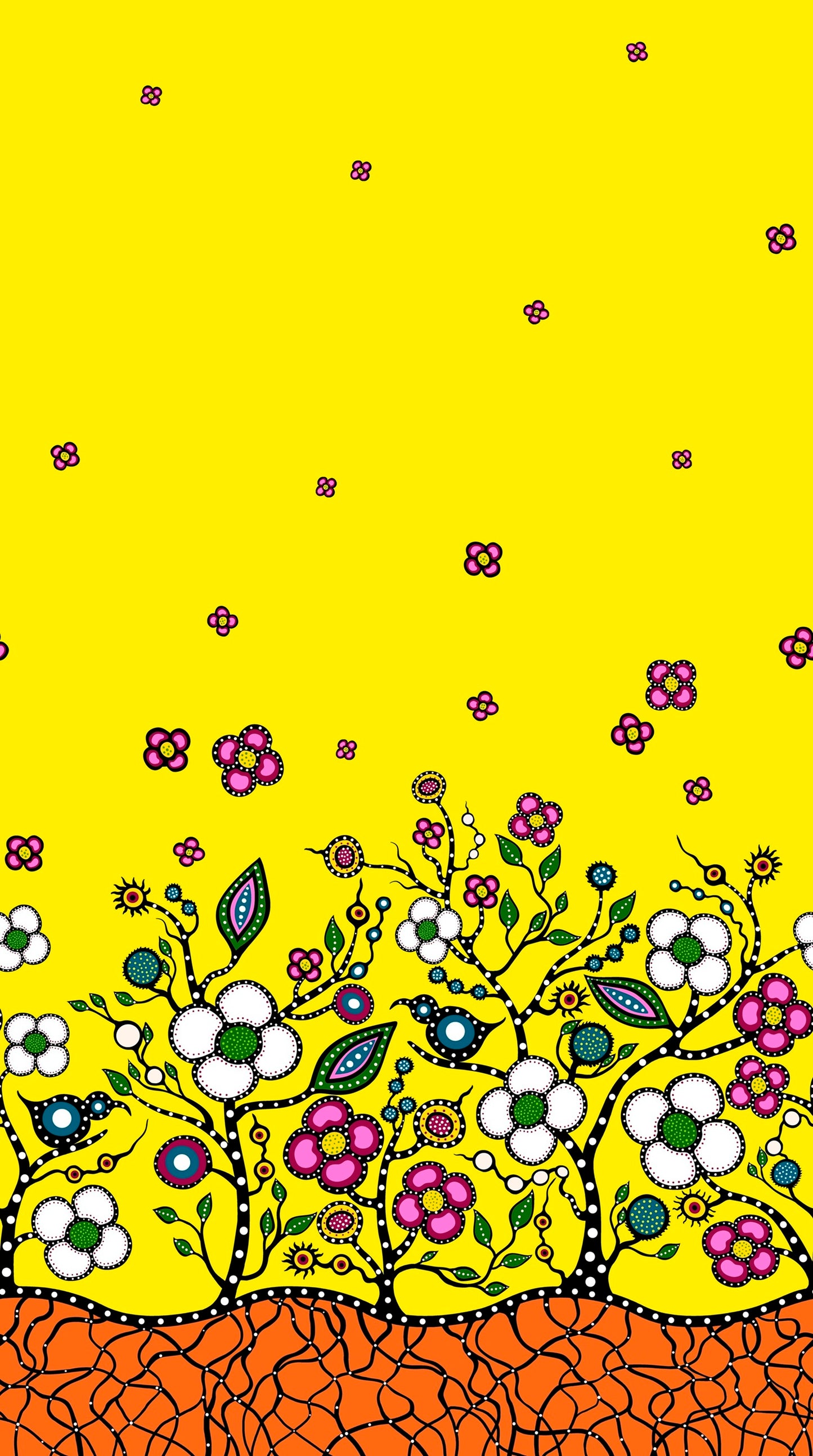 Mother Earth, a Native Floral Fabric - First Trend Fabrics