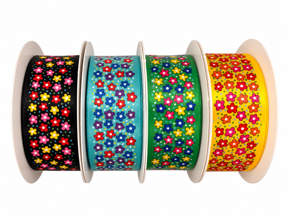 Kookum Small Flowers - Indigenous Print Ribbons