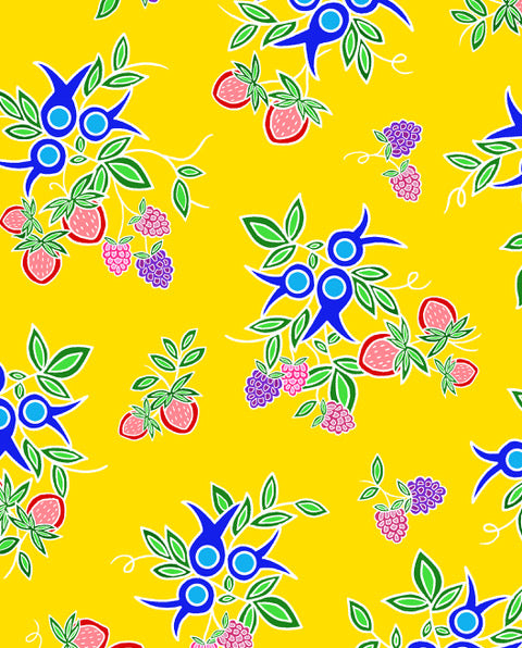 indigenous_fabric_design_13moons-yellow-Tamara -Malcolm_fabrics-at_First_Trend_Fabrics_your_Indigenous_Fabric_wholesaler_across_the_USA
