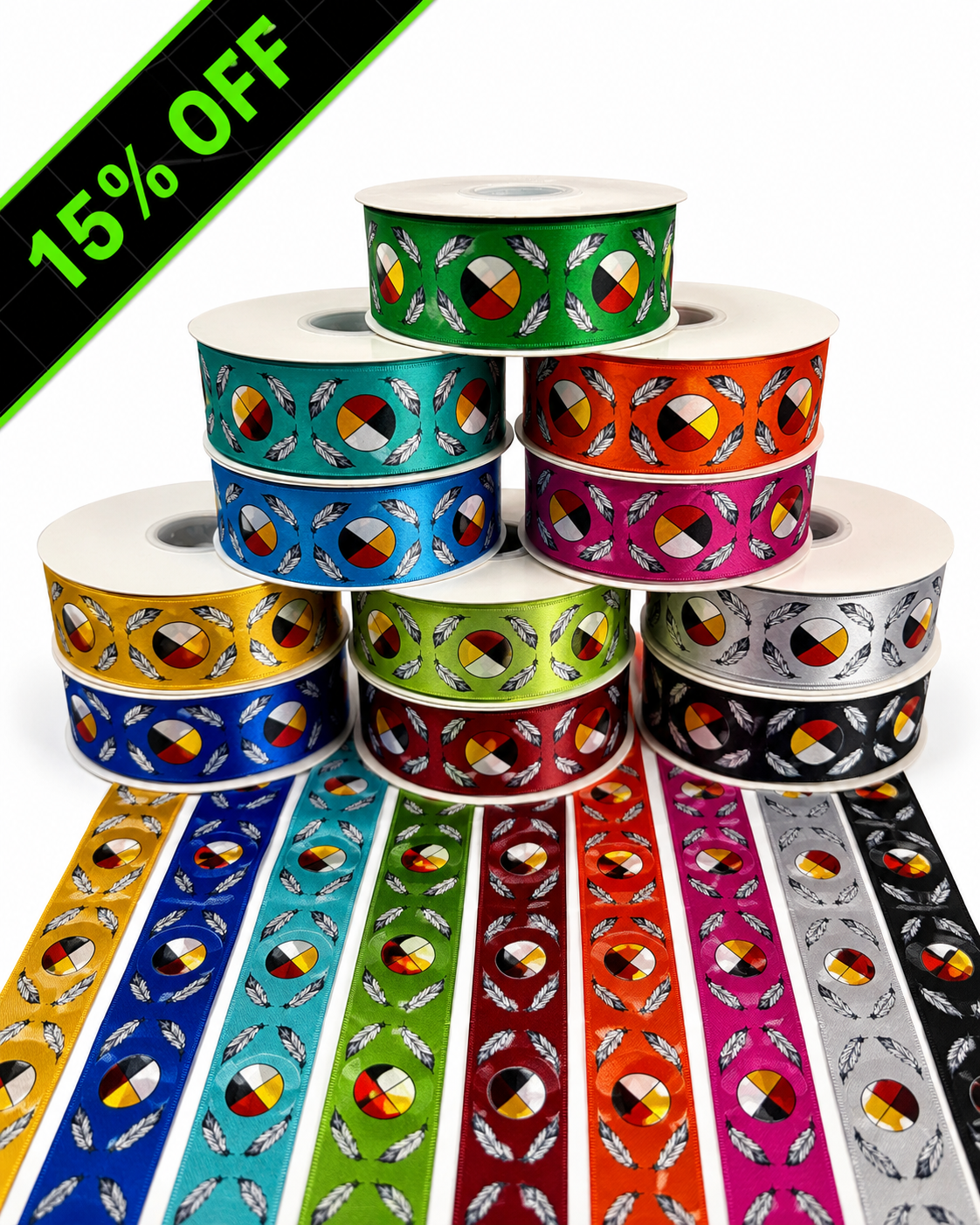 Medicine Wheel - Indigenous Print Ribbons