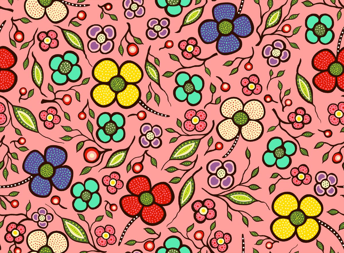 Abundance - Native Floral Satin by Audrey Armstrong