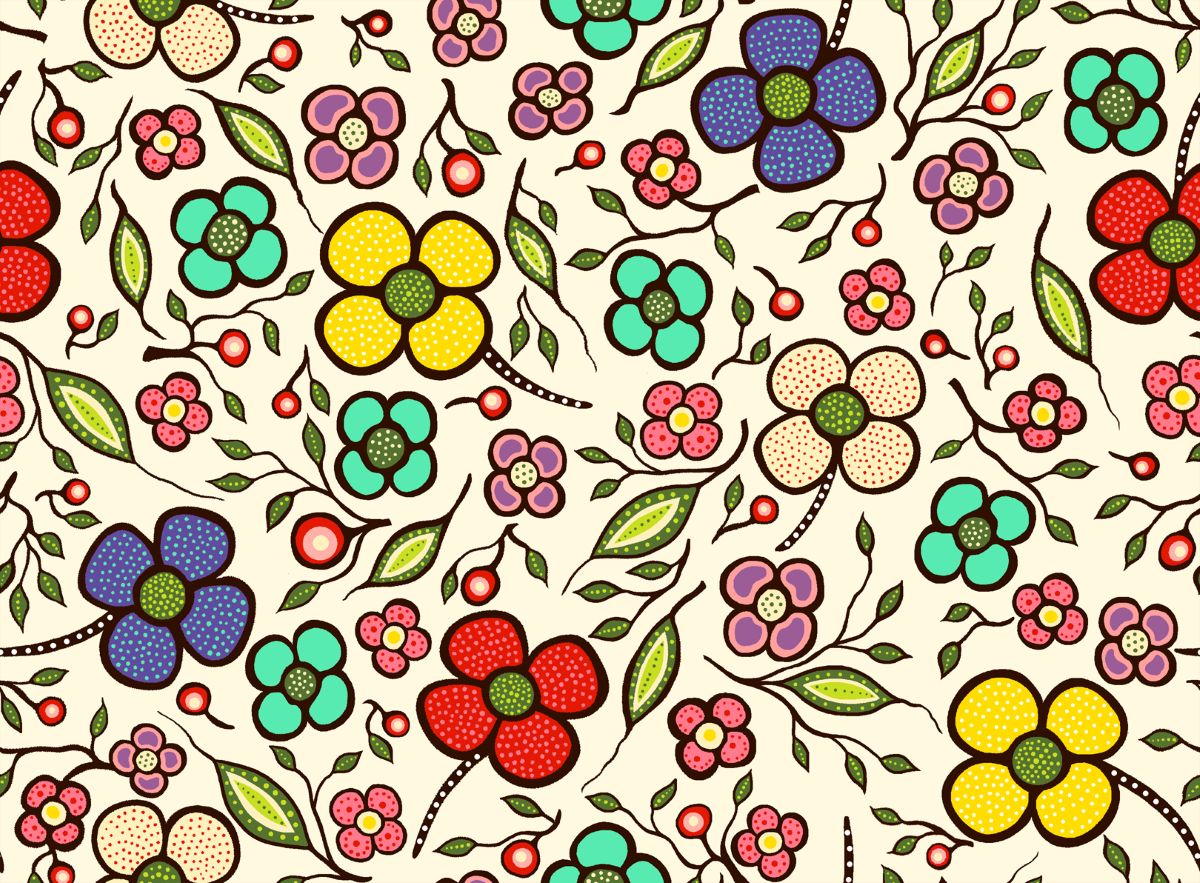 Abundance - Native Floral Satin by Audrey Armstrong