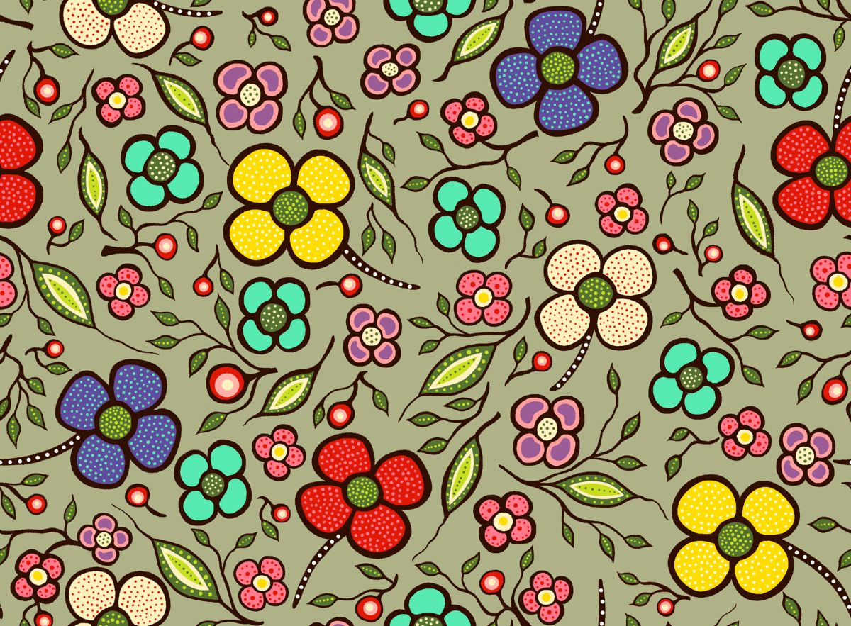 Abundance - Native Floral Satin by Audrey Armstrong