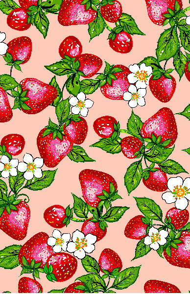 Strawberry Dreamcatcher Native American fabric by Carla Joseph, available across the US at First Trend Fabrics – CAJ-0008|Coral
