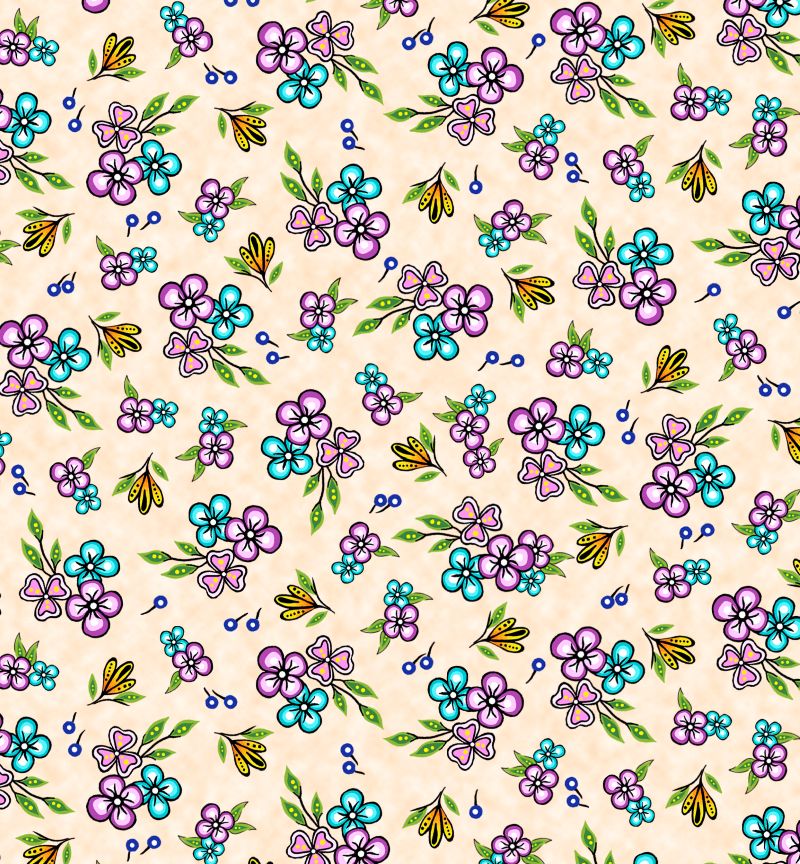 7 Grandfathers is an Indigenous-inspired fabric in the 7 grandfathers teachings by Jessica Somers now available across the USA at First Trend Fabrics for wholesale. Flowers Lt orange allover