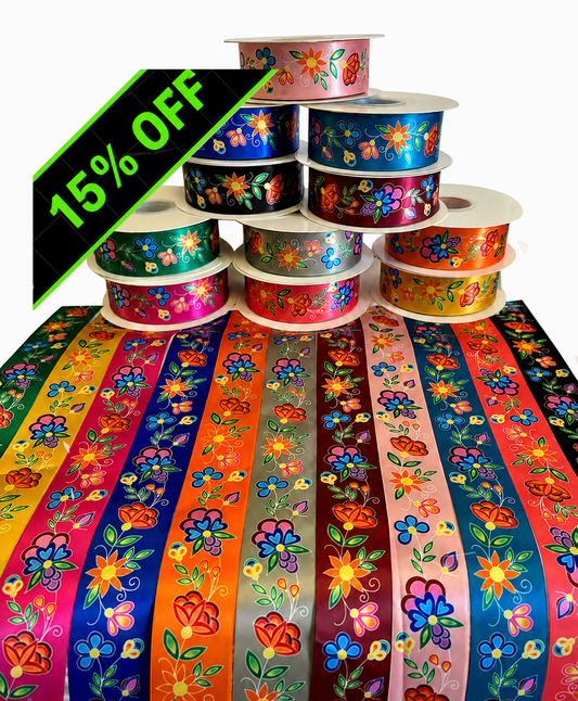 Koko Blooms - Indigenous Print Ribbons - First Trend Fabrics