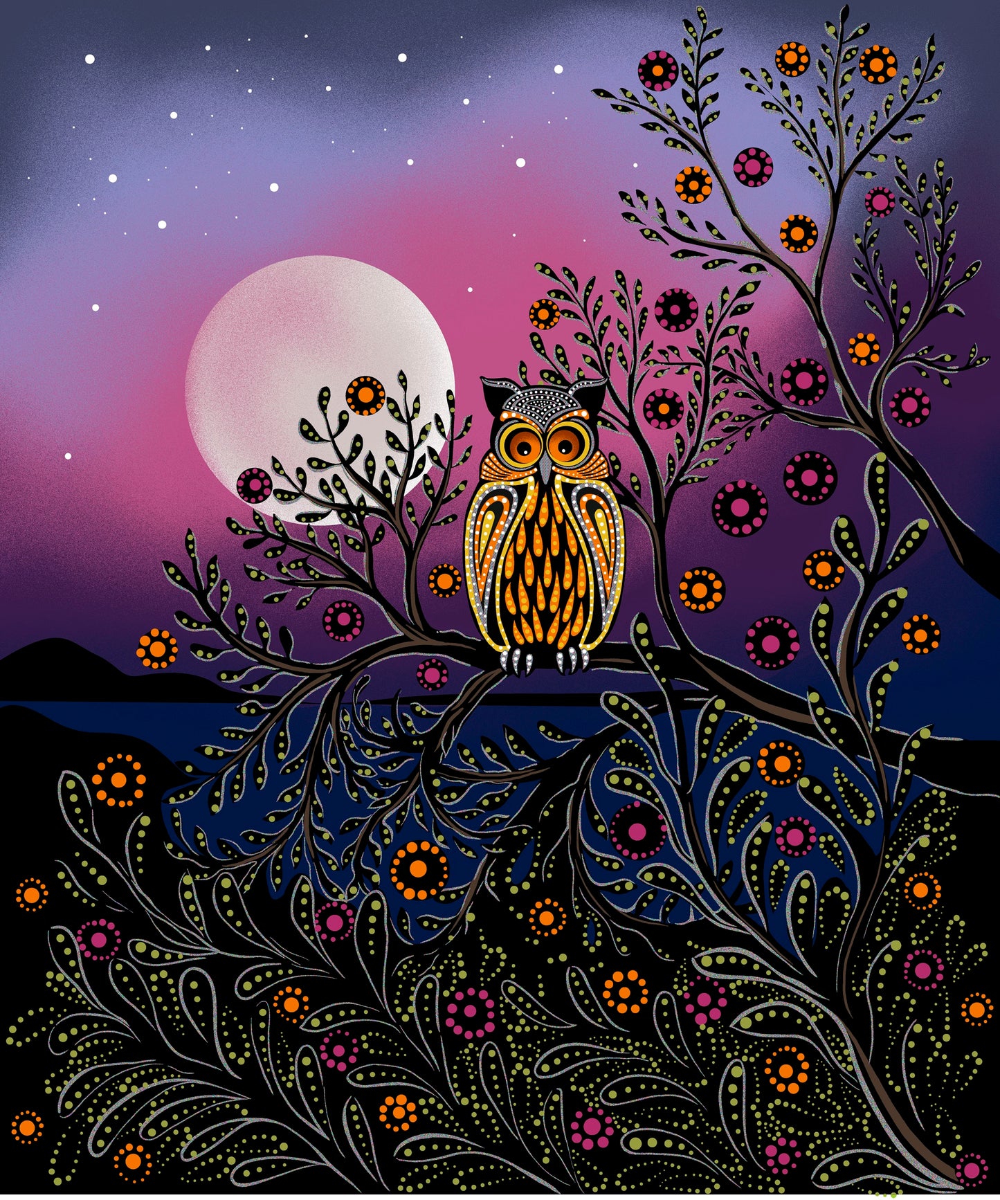 July Moon, an Indigenous Fabric by Betty Albert