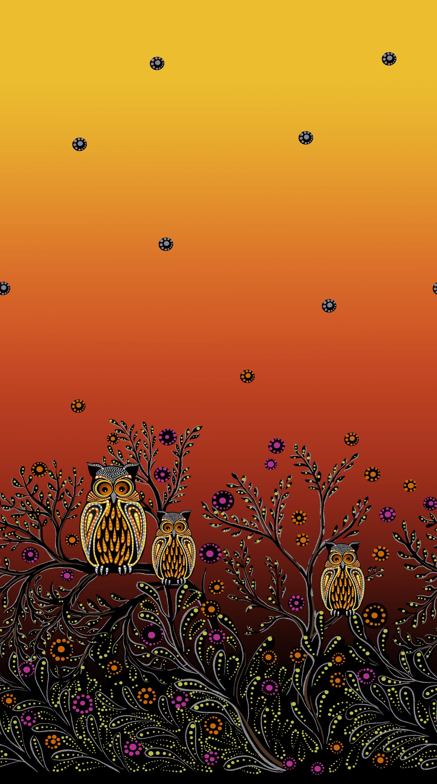 July Moon, an Indigenous Fabric by Betty Albert