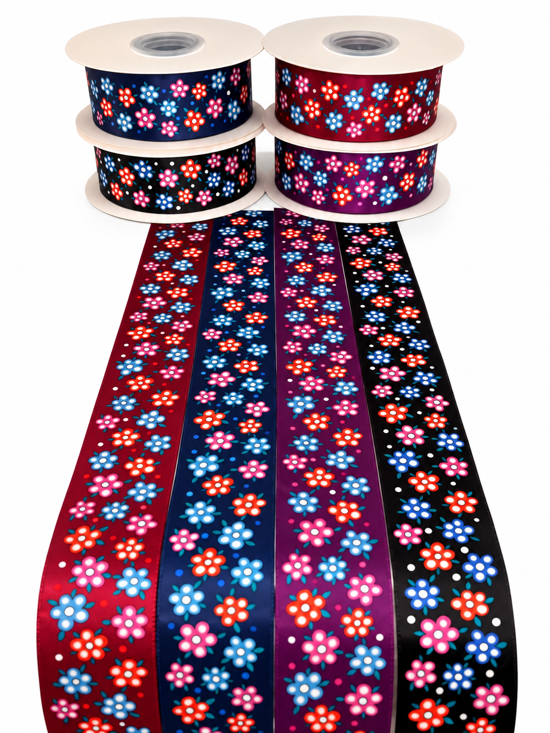 Kookum Big Flowers - Indigenous Print Ribbons