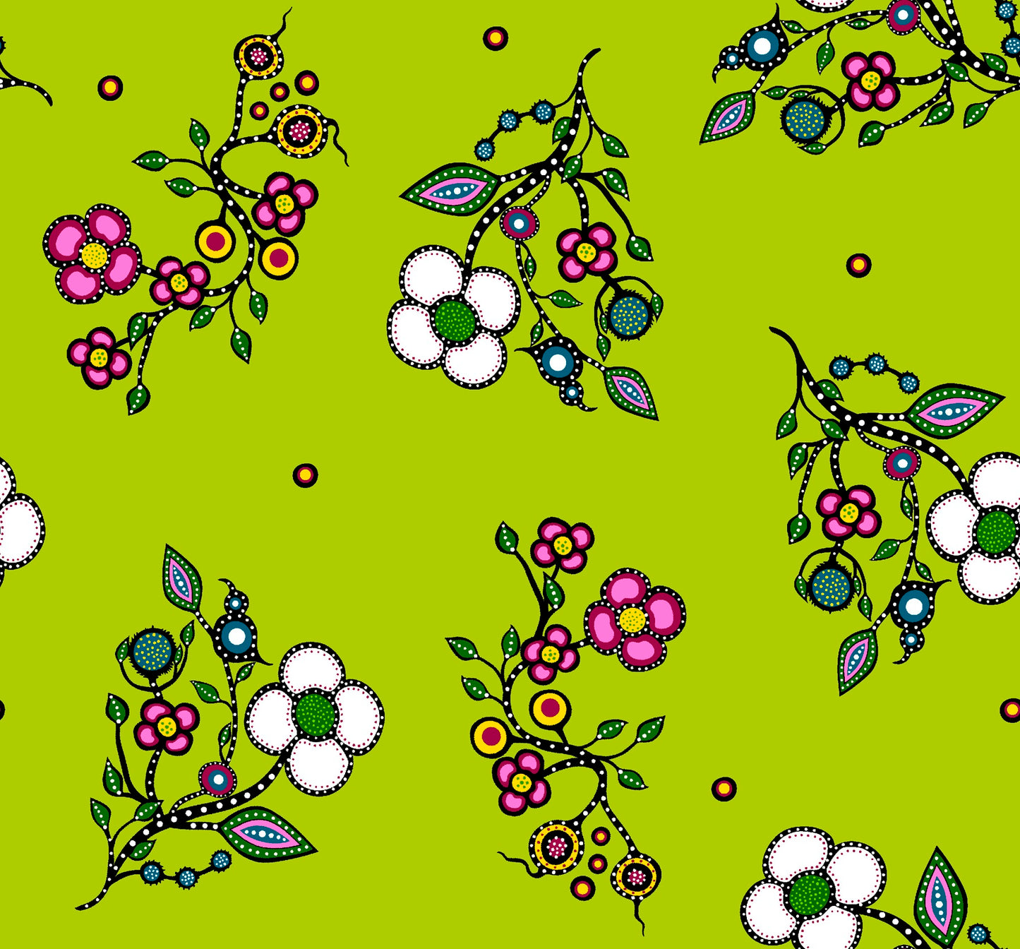 Mother Earth, a Native Floral Fabric - First Trend Fabrics