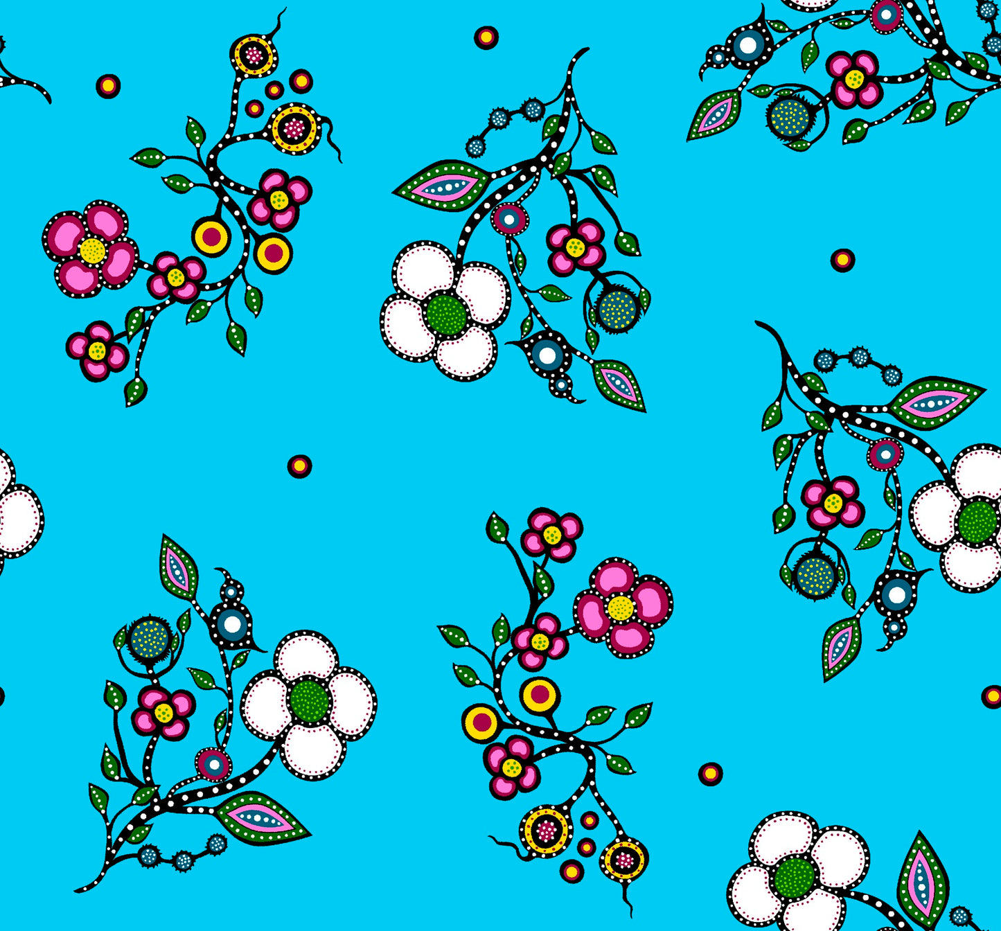 Mother Earth, a Native Floral Fabric - First Trend Fabrics