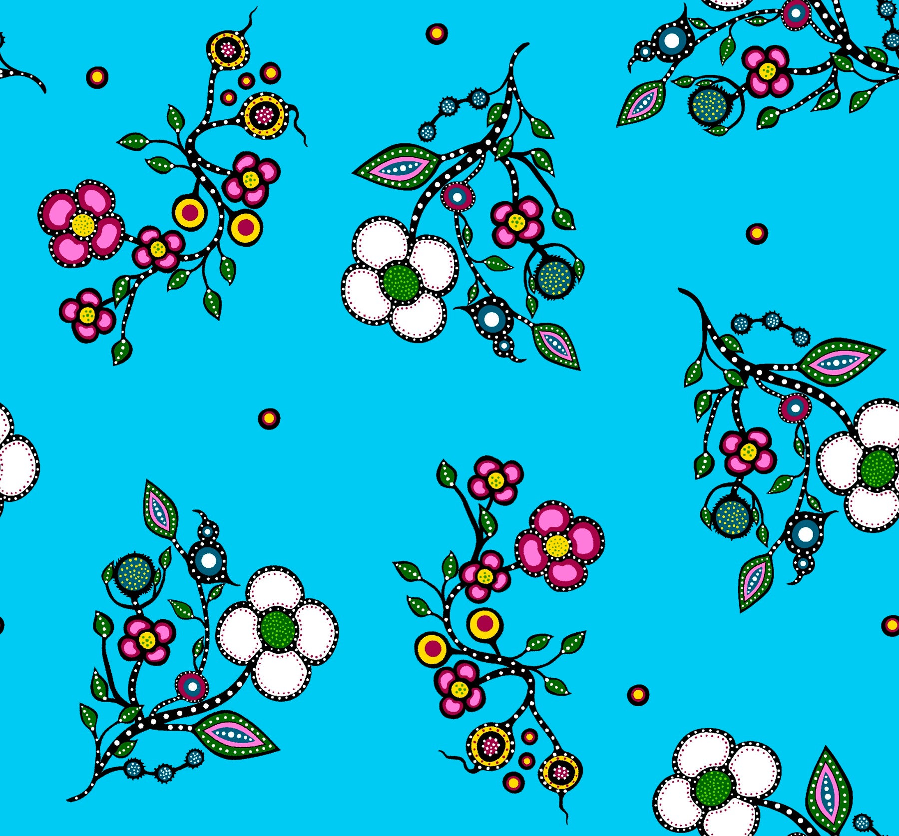 Mother Earth, a Native Floral Fabric - First Trend Fabrics