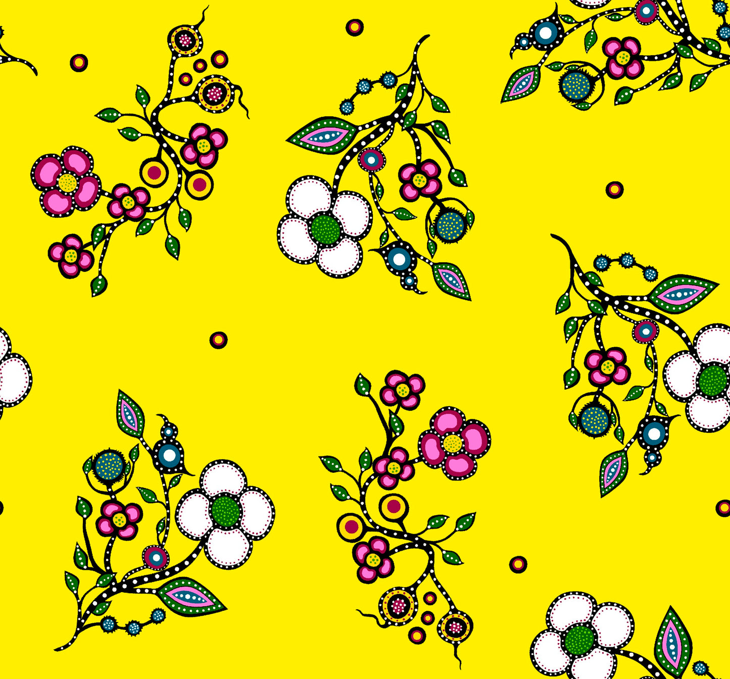 Mother Earth, a Native Floral Fabric - First Trend Fabrics