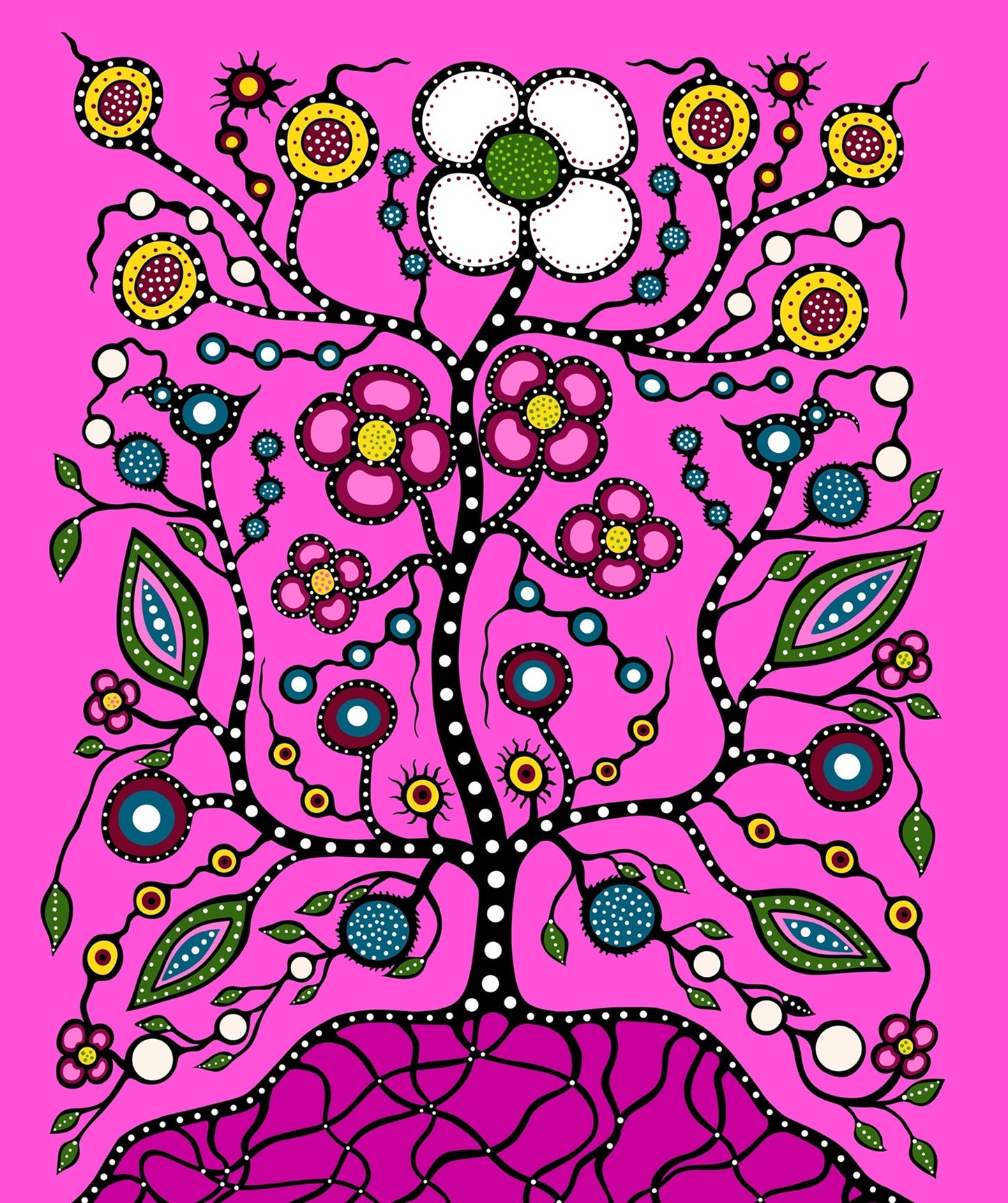 Mother Earth, a Native Floral Fabric - First Trend Fabrics
