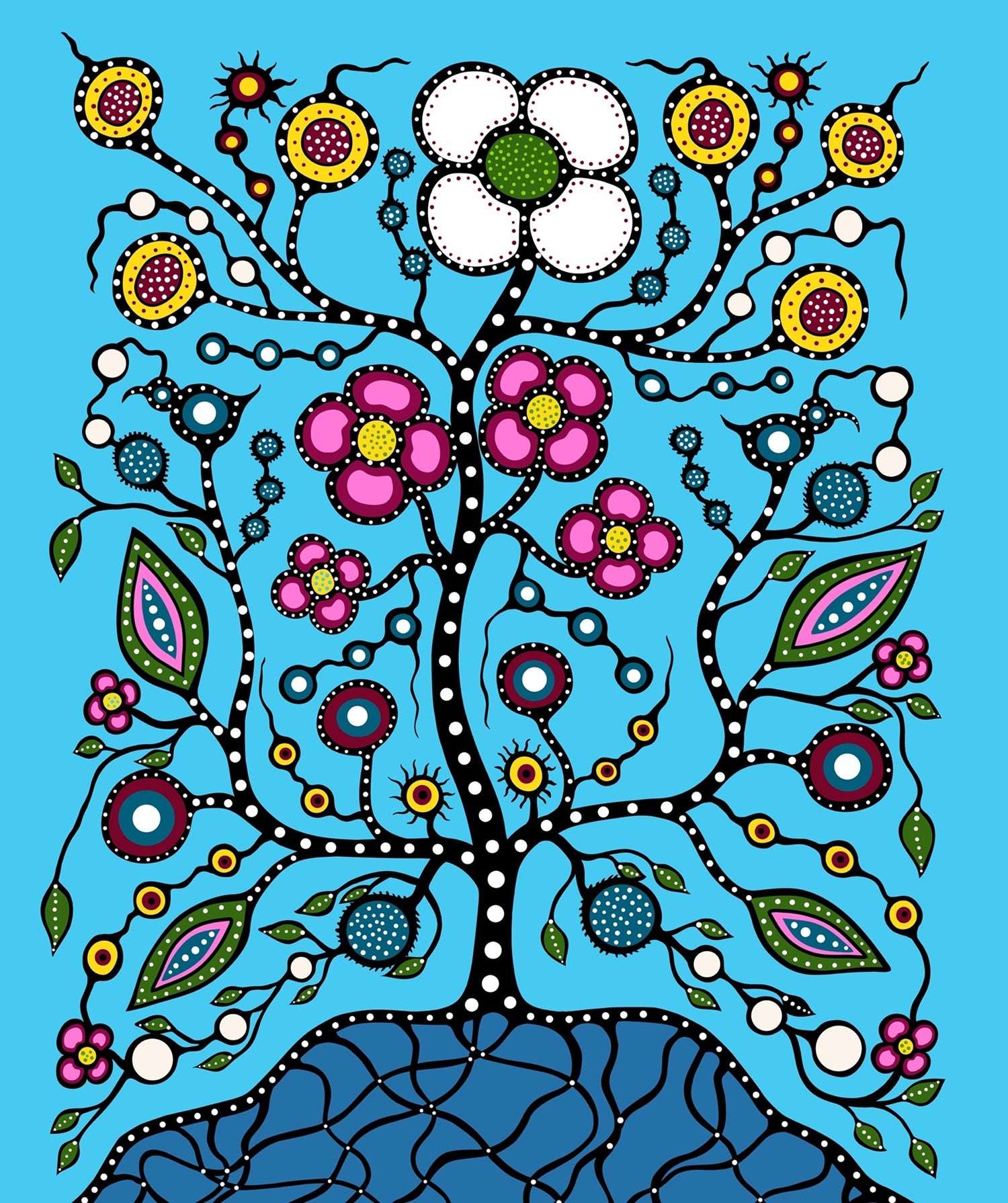 Mother Earth, a Native Floral Fabric - First Trend Fabrics