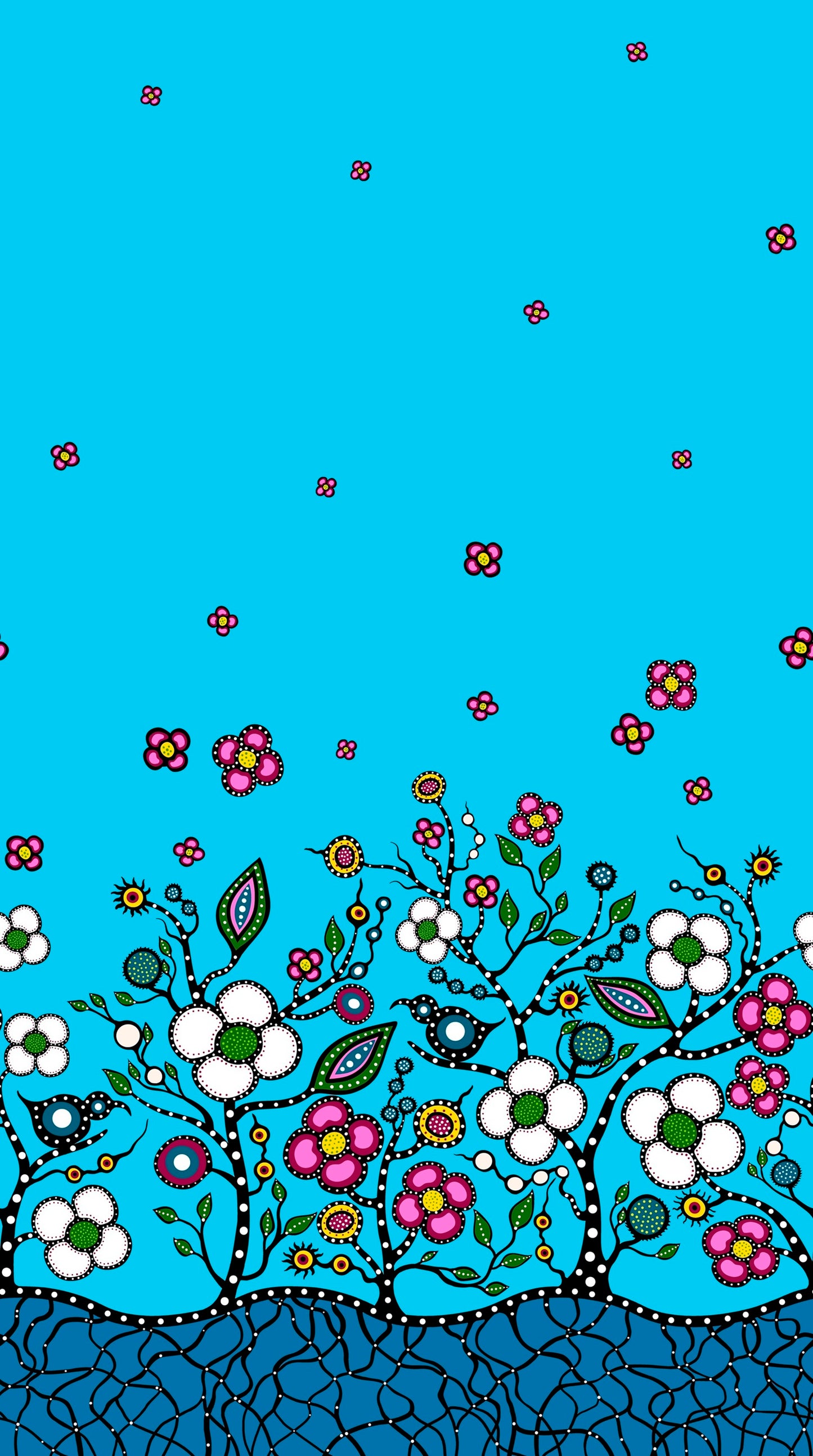 Mother Earth, a Native Floral Fabric - First Trend Fabrics