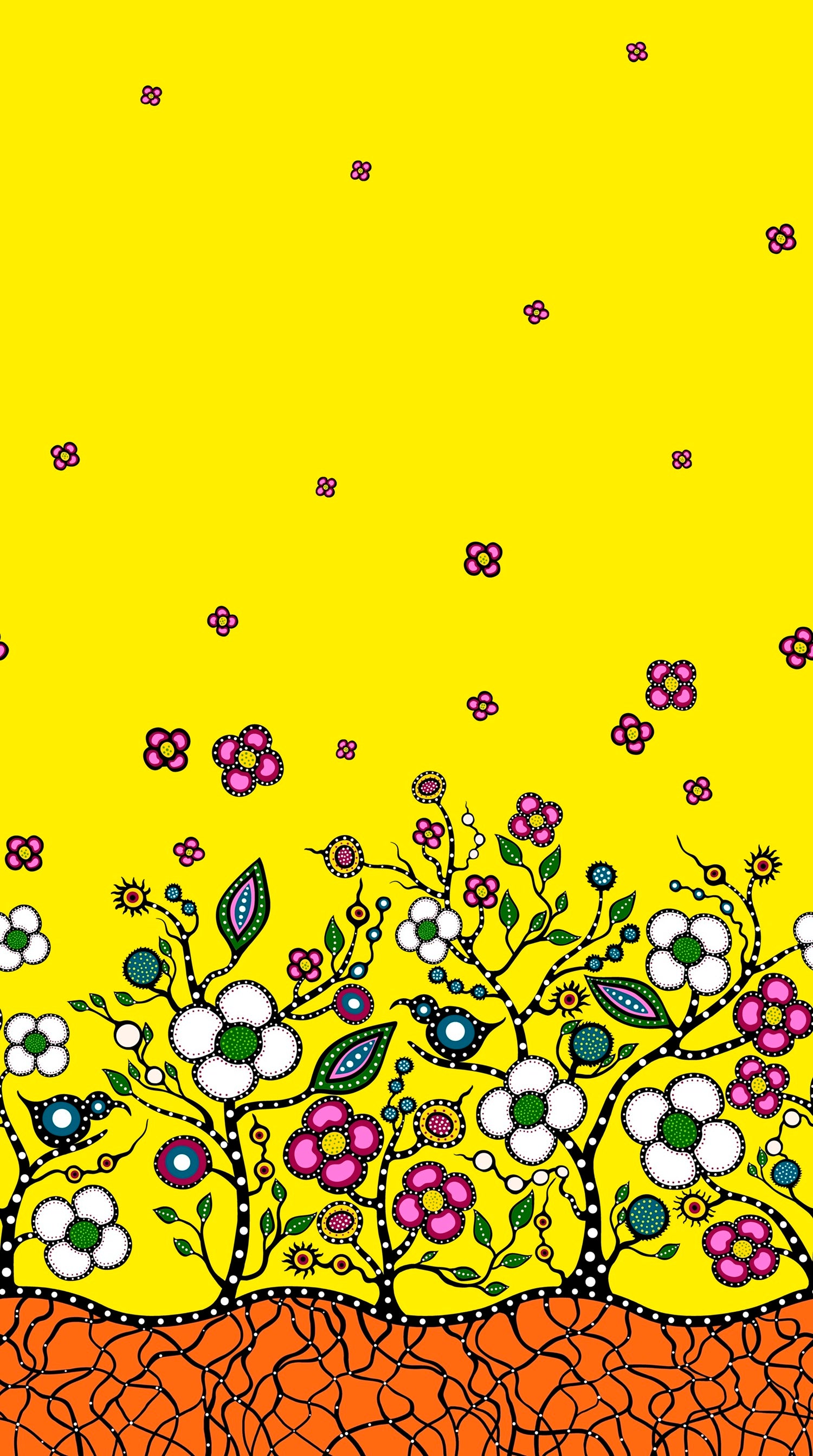 Mother Earth, a Native Floral Fabric - First Trend Fabrics