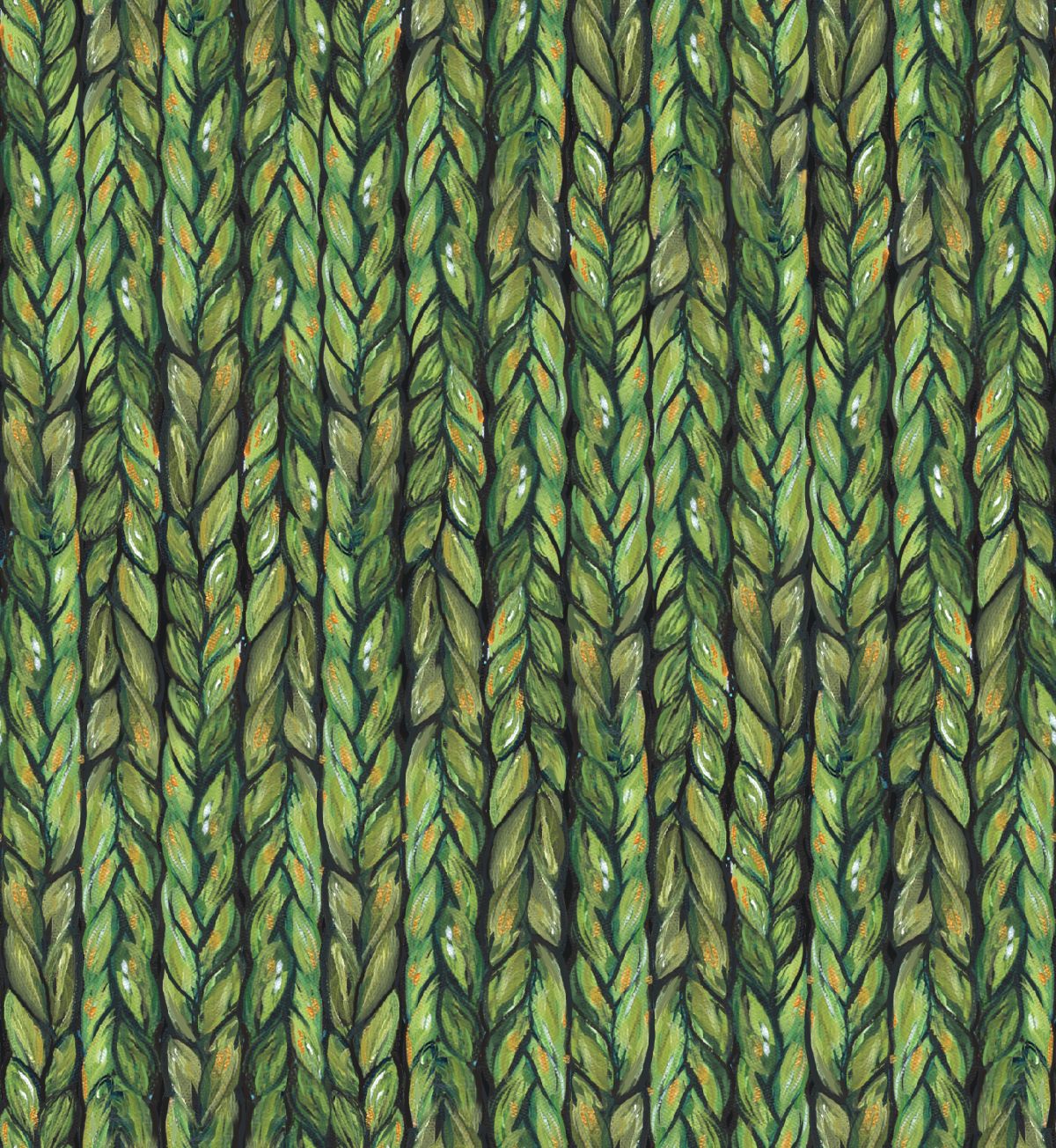 Tranquility_Indigenous_fabric_design_ by_Carla Joseph_panel_digital_print_orange_CAJ-00013_D_Green_available_for_wholesale_at_First_Trend_Fabrics_US