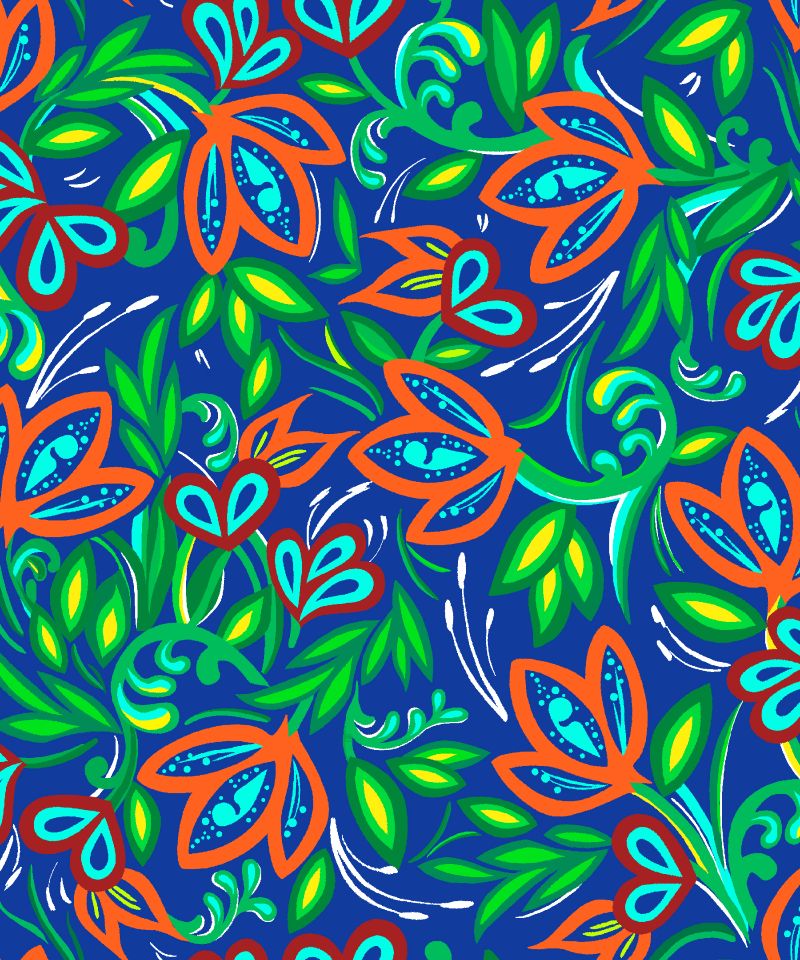Echoes of the Moon - Native American Wolf & Northern Lights Fabric - First Trend Fabrics