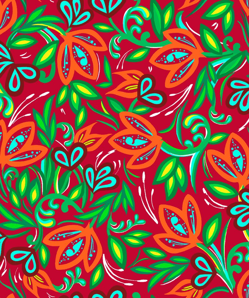 Echoes of the Moon - Native American Wolf & Northern Lights Fabric - First Trend Fabrics
