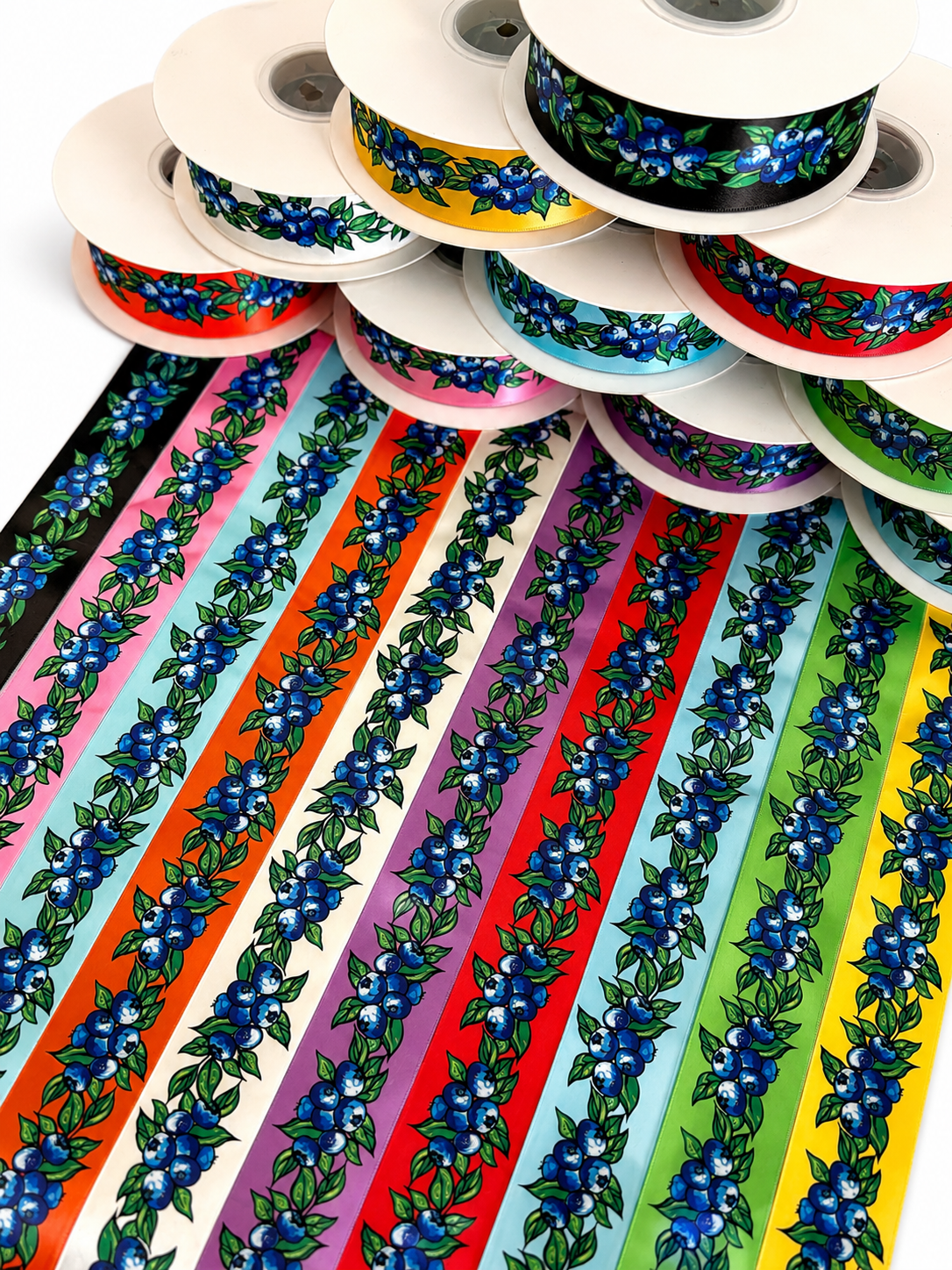Blueberry - Indigenous Print Ribbons
