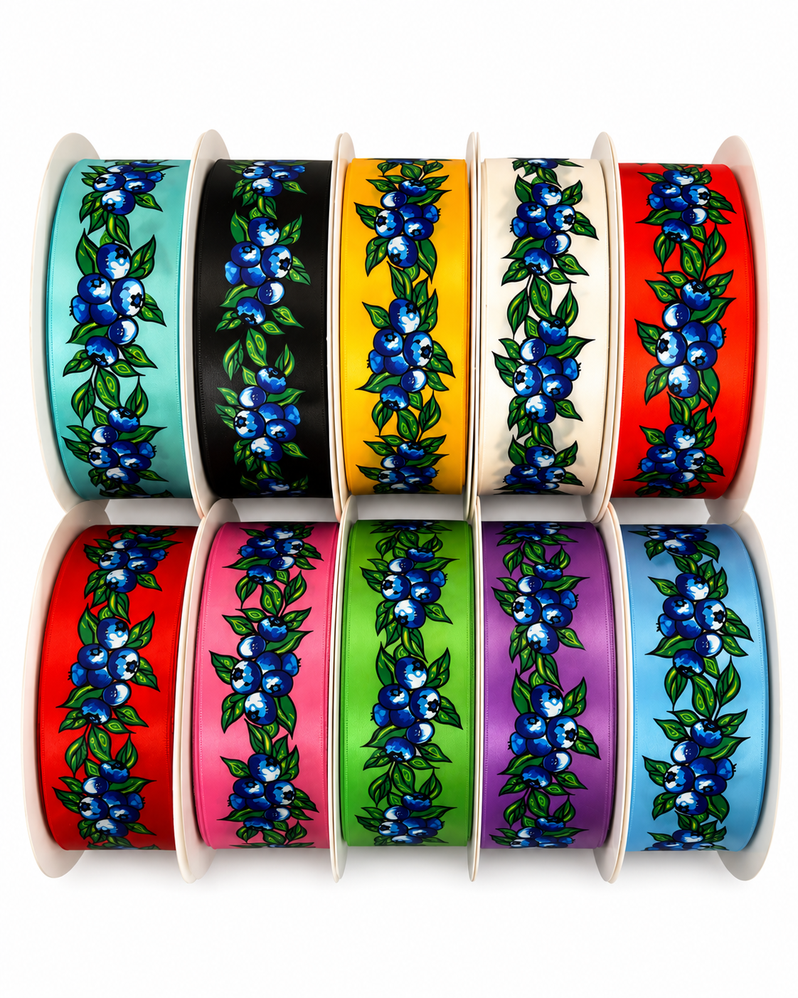 Blueberry - Indigenous Print Ribbons