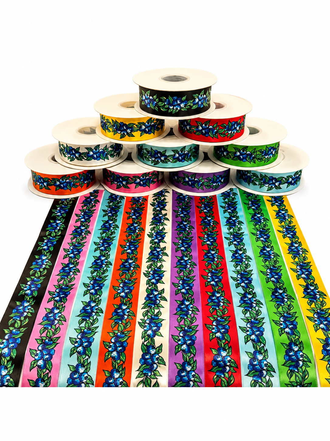 Blueberry - Indigenous Print Ribbons