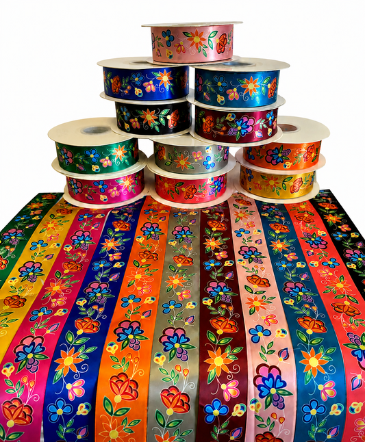 Koko Blooms - Indigenous Print Ribbons - First Trend Fabrics