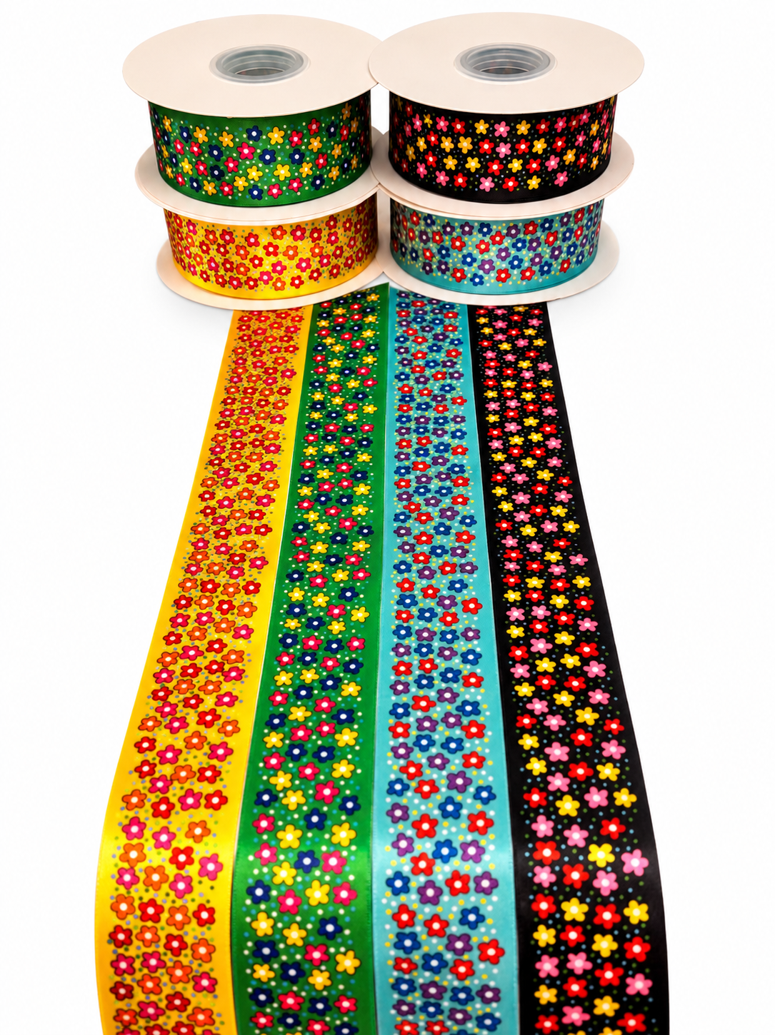 Kookum Small Flowers - Indigenous Print Ribbons