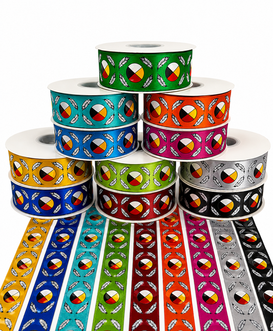 Medicine Wheel - Indigenous Print Ribbons - First Trend Fabrics
