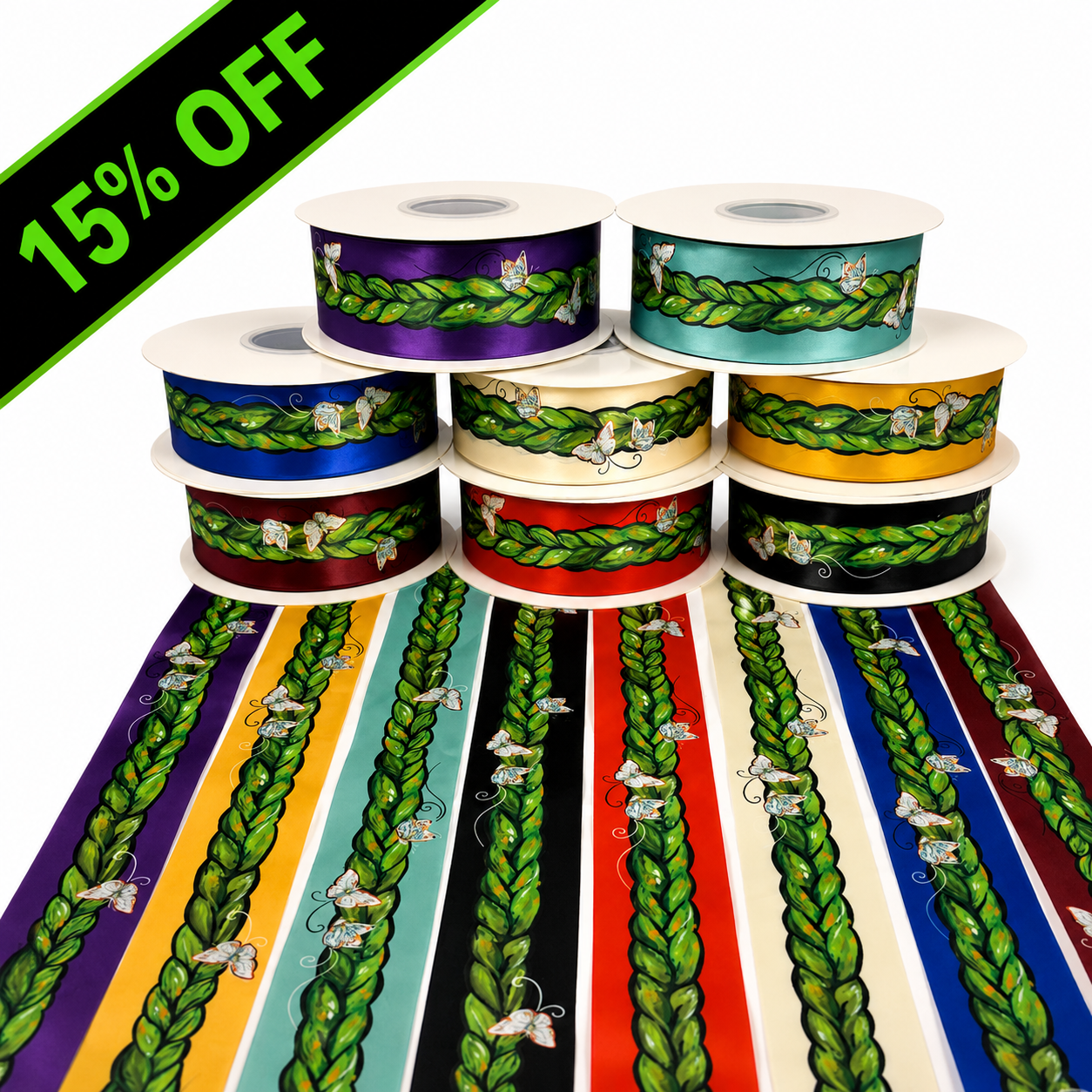 Sweetgrass - Indigenous Print Ribbons - First Trend Fabrics
